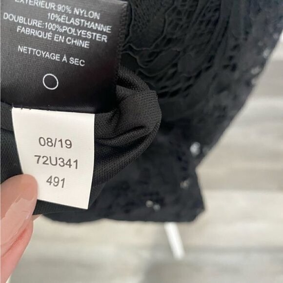 NWOT Sam Edelman Black Embroidered Lace Midi Dress 8 - Picture 11 of 11